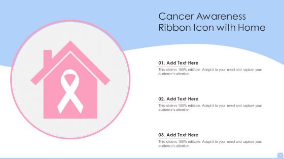 Cancer Awareness Ribbon Icon Ppt PowerPoint Presentation Complete With Slides