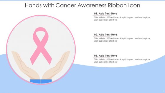 Cancer Awareness Ribbon Icon Ppt PowerPoint Presentation Complete With Slides