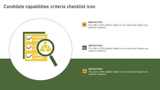 Candidate Capabilities Criteria Checklist Icon Mockup PDF