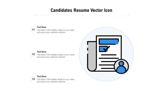 Candidates Resume Vector Icon Ppt PowerPoint Presentation File Files PDF