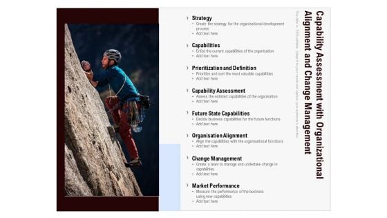 Capability Assessment With Organizational Alignment And Change Management Ppt Ideas Inspiration PDF