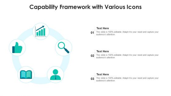 Capability Framework With Various Icons Ppt Pictures Ideas PDF