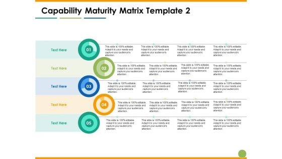 Capability Maturity Matrix Ppt PowerPoint Presentation Ideas Topics