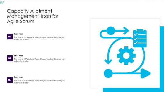 Capacity Allotment Management Icon For Agile Scrum Rules PDF