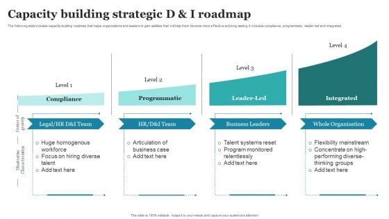 Capacity Building Strategic D And I Roadmap Ppt PowerPoint Presentation File Portfolio PDF