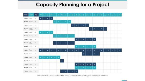 Capacity Planning For A Project Ppt PowerPoint Presentation Infographic Template Professional