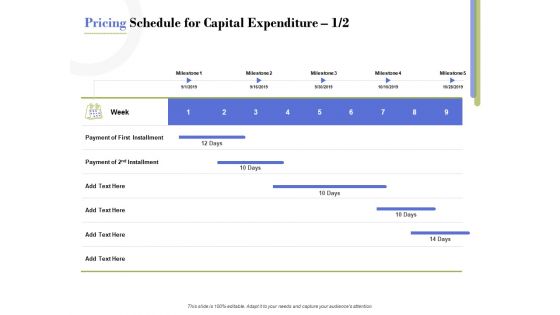 Capex Proposal Template Pricing Schedule For Capital Expenditure First Diagrams PDF