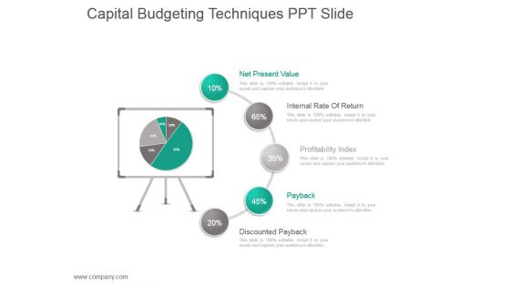 Capital Budgeting Techniques Ppt Slide