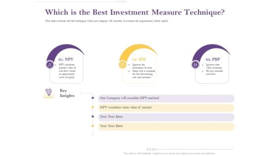 Capital Consumption Adjustment Which Is The Best Investment Measure Technique Rules PDF