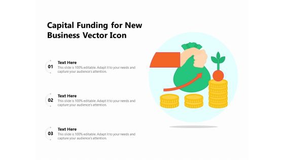 Capital Funding For New Business Vector Icon Ppt PowerPoint Presentation File Ideas PDF