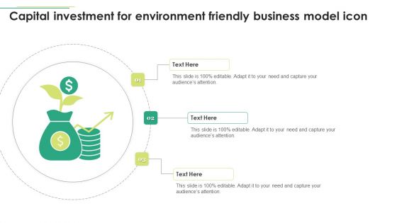 Capital Investment For Environment Friendly Business Model Icon Information PDF