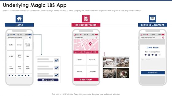 Capital Raising Pitch Presentation Underlying Magic LBS App Introduction PDF