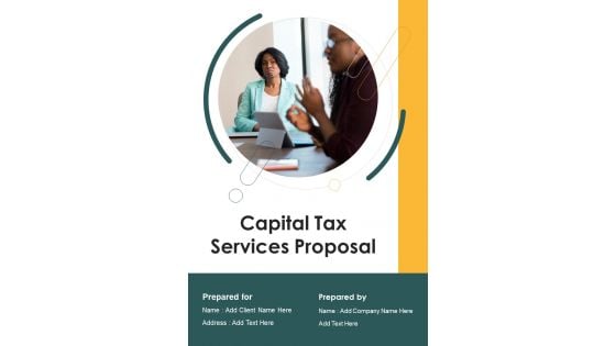 Capital Tax Services Proposal Example Document Report Doc Pdf Ppt
