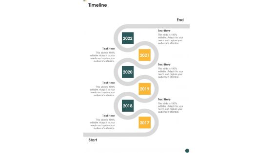 Capital Tax Services Proposal Timeline One Pager Sample Example Document Capital Tax Services Proposal Timeline One Pager Sample Example Document
