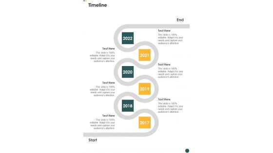 Capital Tax Services Proposal Timeline One Pager Sample Example Document