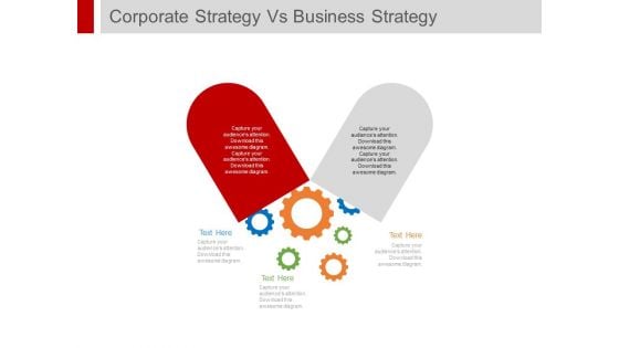 Capsule Design For Corporate Strategy Vs Business Strategy Powerpoint Template