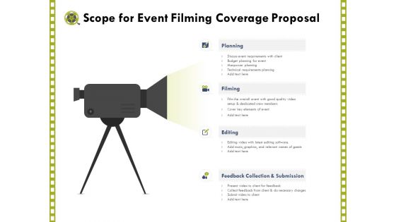 Capture Business Events Scope For Event Filming Coverage Proposal Ppt Gallery Design Templates PDF