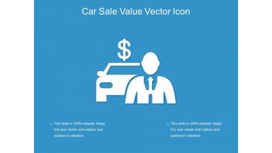 Car Sale Value Vector Icon Ppt PowerPoint Presentation File Background Image PDF