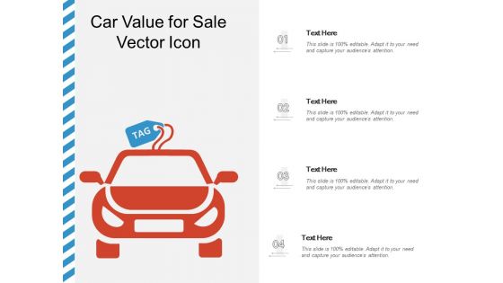 Car Value For Sale Vector Icon Ppt PowerPoint Presentation File Designs PDF