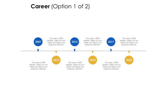 Career 2007 To 2020 Ppt Powerpoint Presentation Icon Guide