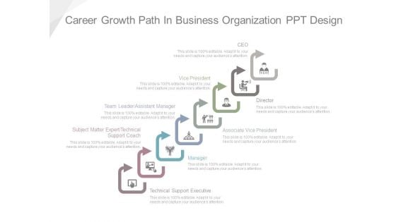 Career Growth Path In Business Organization Ppt Design