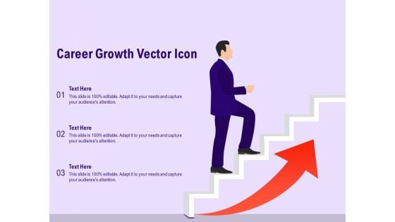 Career Growth Vector Icon Ppt PowerPoint Presentation Ideas Display