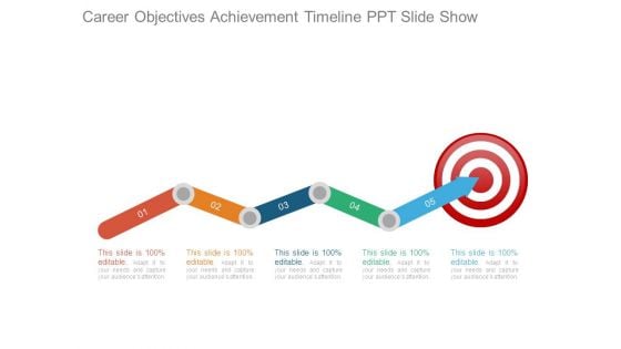 Career Objectives Achievbement Timeline Ppt Slide Show