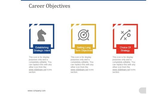 Career Objectives Ppt PowerPoint Presentation Model Template