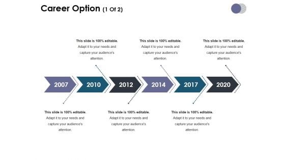 Career Option Ppt PowerPoint Presentation Visual Aids Slides