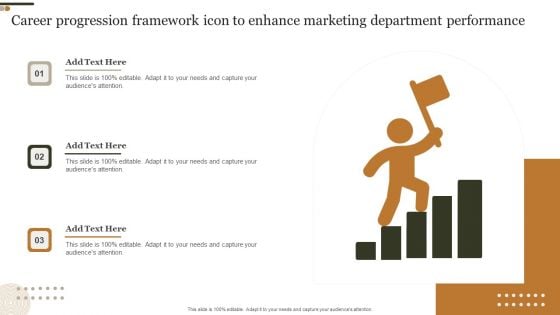 Career Progression Framework Icon To Enhance Marketing Department Performance Template PDF
