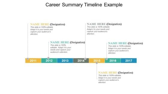 Career Summay Timeline Example Ppt PowerPoint Presentation Infographics File Formats