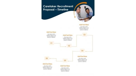 Caretaker Recruitment Proposal Timeline One Pager Sample Example Document
