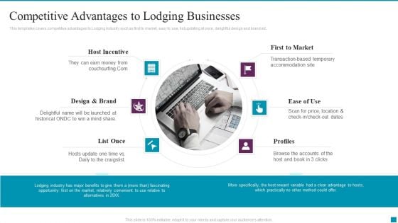 Cargo Industry Investor Financing Pitch Deck Competitive Advantages To Lodging Businesses Mockup PDF