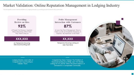 Cargo Industry Investor Financing Pitch Deck Market Validation Online Reputation Management Graphics PDF