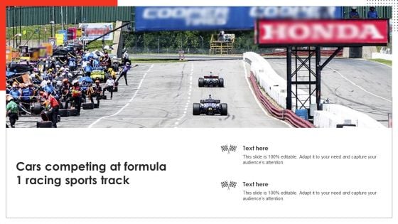 Cars Competing At Formula 1 Racing Sports Track Brochure PDF