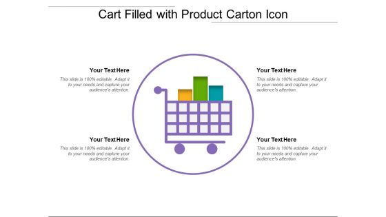 Cart Filled With Product Carton Icon Ppt PowerPoint Presentation File Show PDF