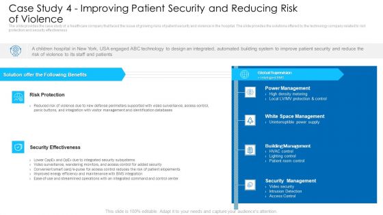 Case Study 4 Improving Patient Security And Reducing Risk Of Violence Graphics PDF