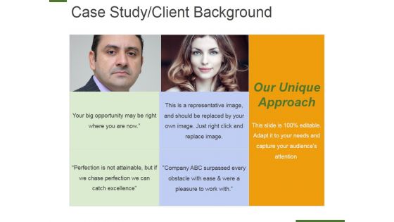 Case Study Client Background Ppt PowerPoint Presentation Slides Infographic Template