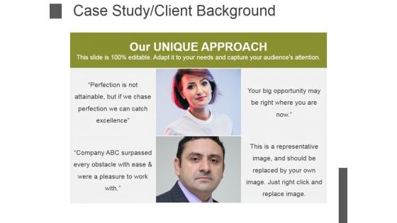 Case Study Client Background Template 1 Ppt PowerPoint Presentation Icon Clipart Images