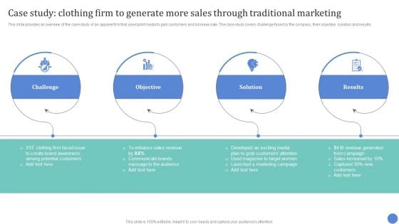 Case Study Clothing Firm To Generate More Sales Through Traditional Marketing Rules PDF Case Study Clothing Firm To Generate More Sales Through Traditional Marketing Rules PDF