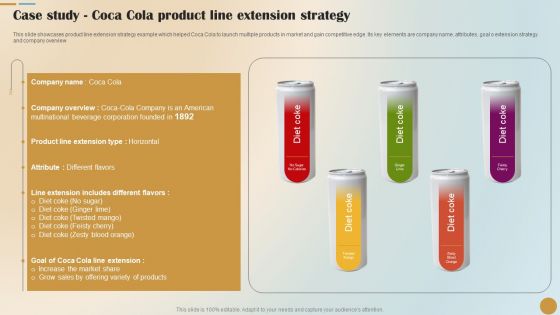 Case Study Coca Cola Product Line Extension Strategy Portrait PDF