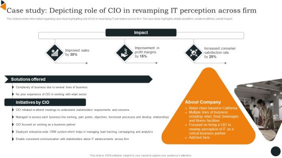Case Study Depicting Role Of Cio In Revamping IT Perception Across Firm Background PDF