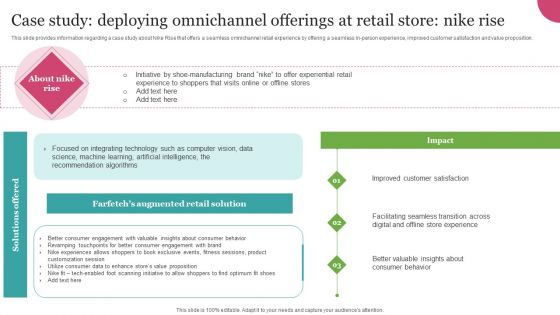 Case Study Deploying Omnichannel Offerings At Retail Store Nike Rise Topics PDF