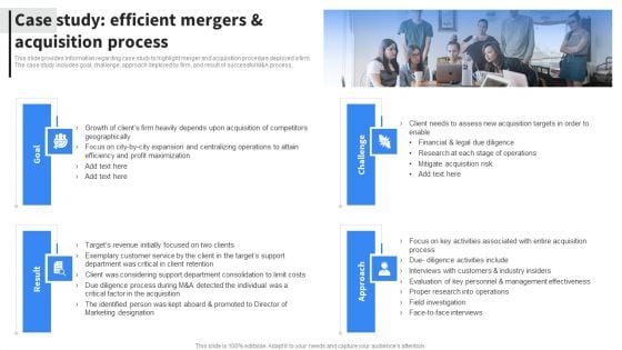 Case Study Efficient Mergers And Acquisition Process Background PDF