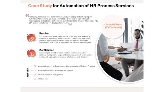 Case Study For Automation Of HR Process Services Ppt PowerPoint Presentation Inspiration Deck PDF