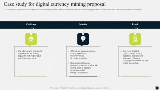 Case Study For Digital Currency Mining Proposal Ppt Ideas Show PDF