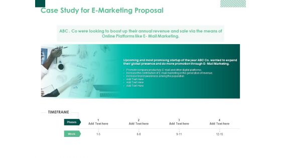 Case Study For E Marketing Proposal Ppt PowerPoint Presentation Ideas Format Ideas