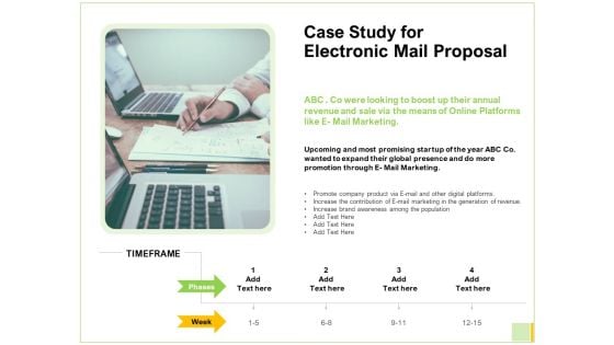 Case Study For Electronic Mail Proposal Ppt Ideas Demonstration PDF