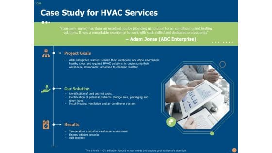 Case Study For HVAC Services Ppt PowerPoint Presentation Styles Clipart PDF