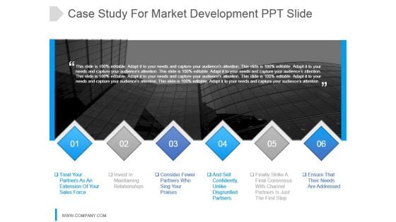 Case Study For Market Development Ppt Slide